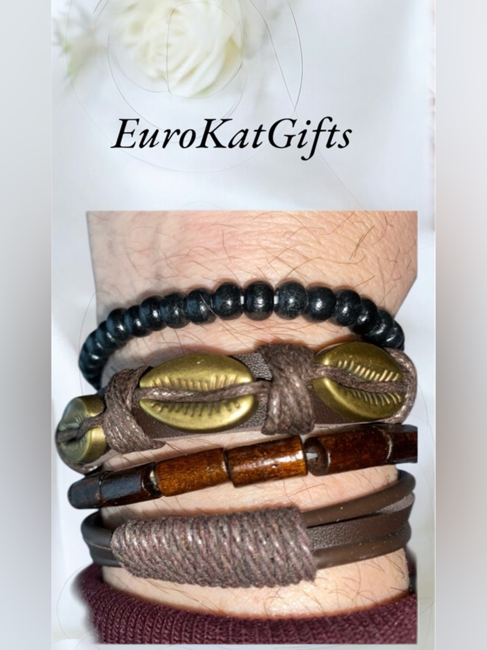 Men's Jewelry Bracelets 4 pc BOHO HIP HOP FASHION Unisex, Bracelet set NEW NWT